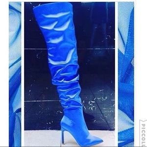 royal blue boots thigh high